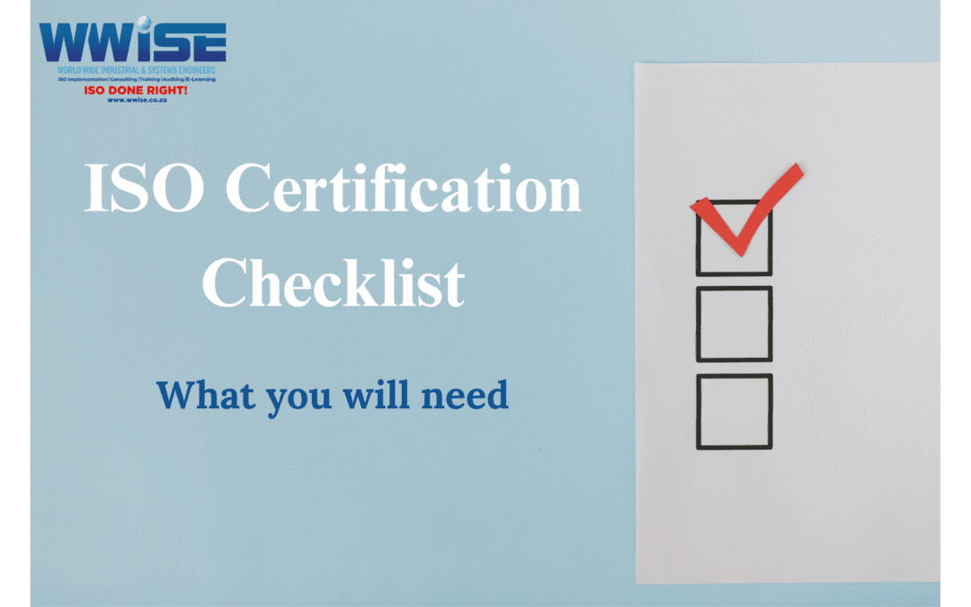 ISO certification checklist