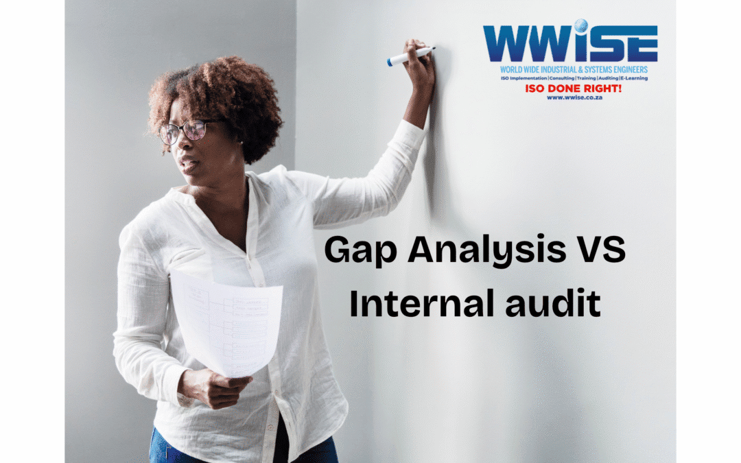 Gap analysis vs internal audit